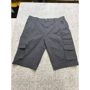 George Mens Messenger Cargo Shorts‎ Charcoal Sky Gray Size 40 14" Inseam NWT